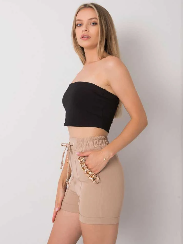 Italy Moda Šortai-DHJ-SN-13260.38P-tamsiai smėlio spalvos