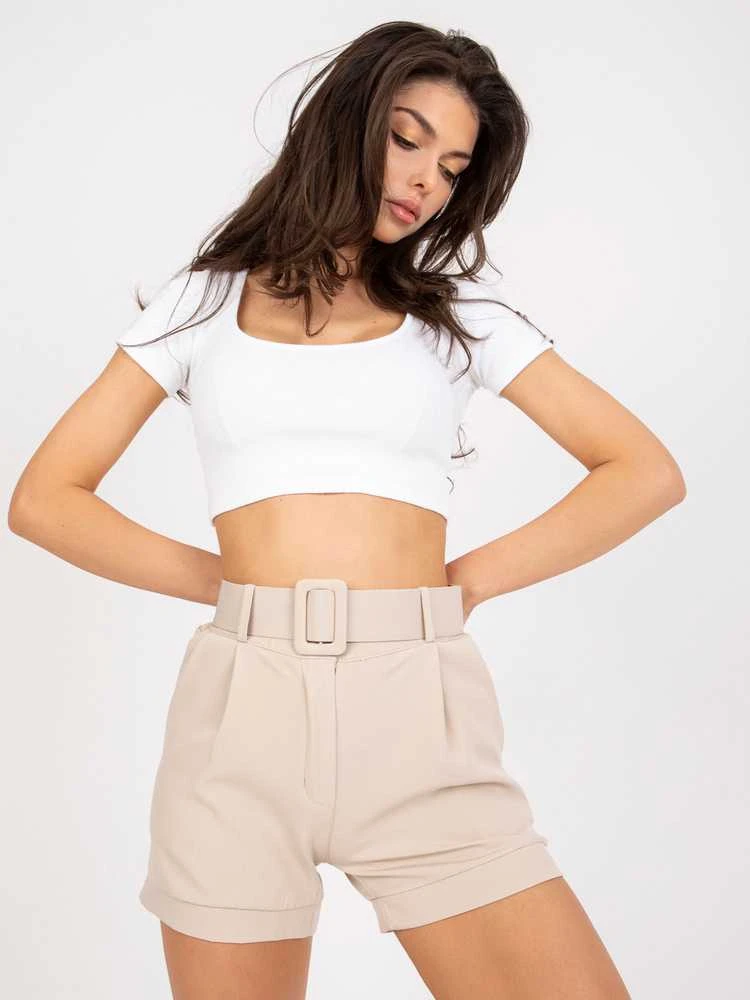 Italy Moda Šortai-DHJ-SN-15776.01P-smėlio spalvos
