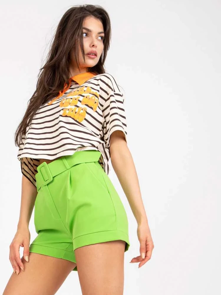 Italy Moda Šortai-DHJ-SN-15776.01P-Šviesiai žalia