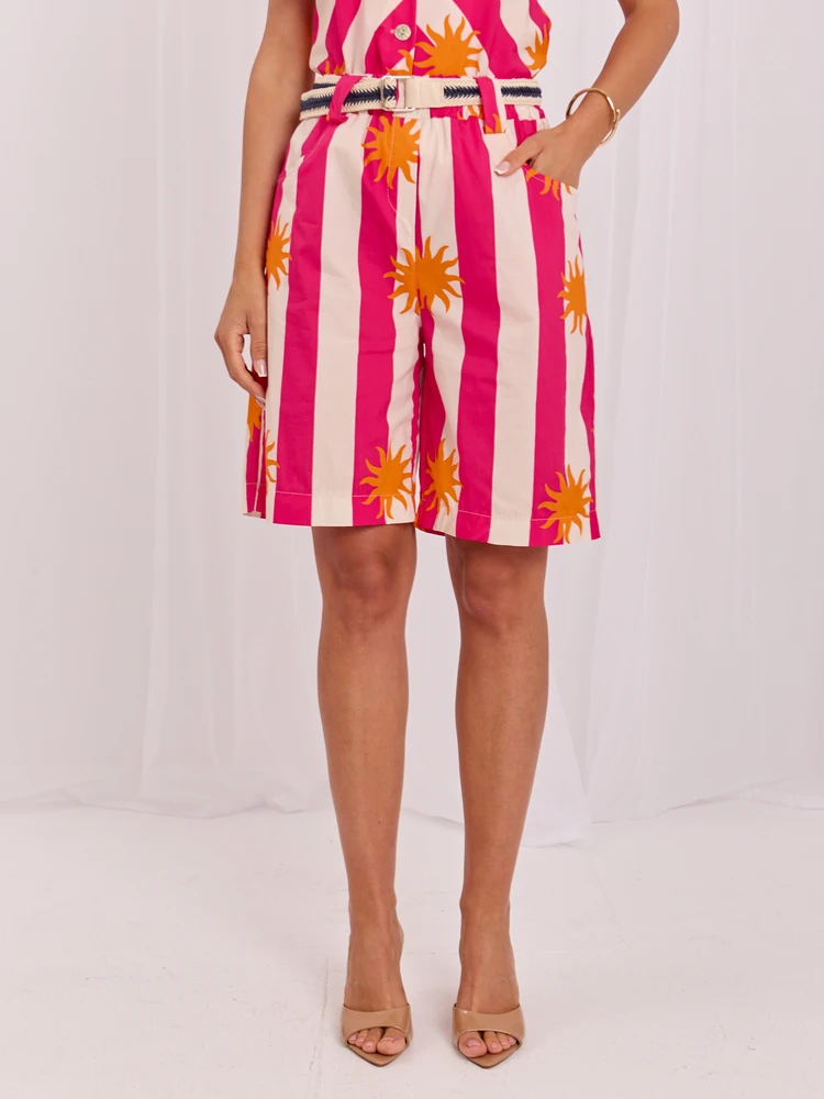Italy Moda Šortai-IT-SN-FL10889YGM.20-fuksjowy