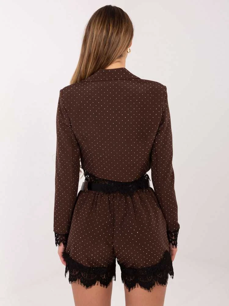 Italy Moda Šortai-IT-SN-FL9965.88-ciemny ruda