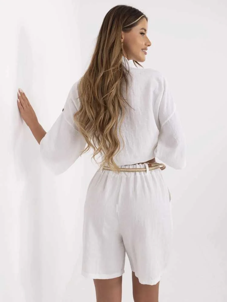 Italy Moda Šortai-MI-SN-6620.72P-balta