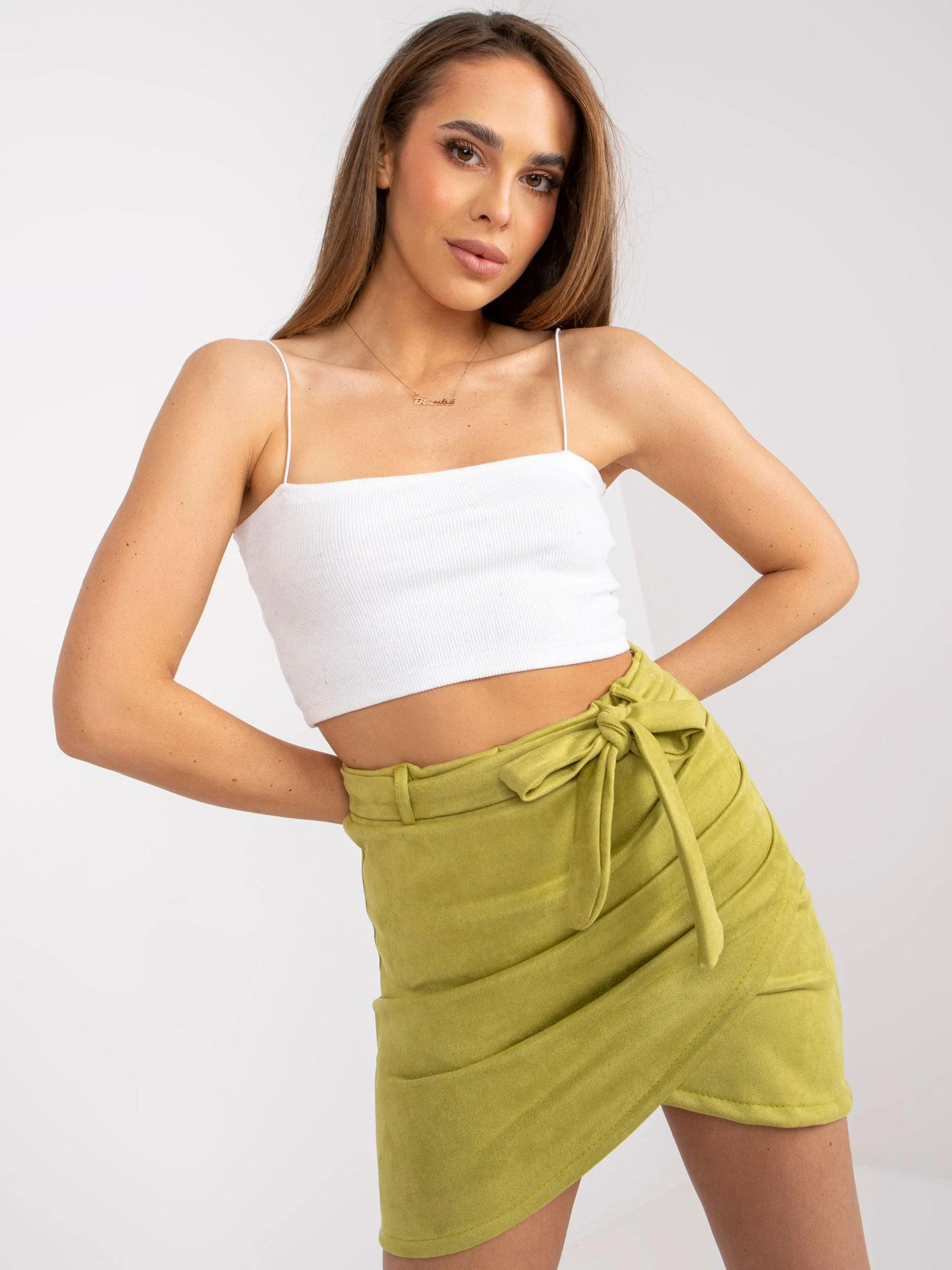 Italy Moda Spódnica-DHJ-SD-15680.28X-lime