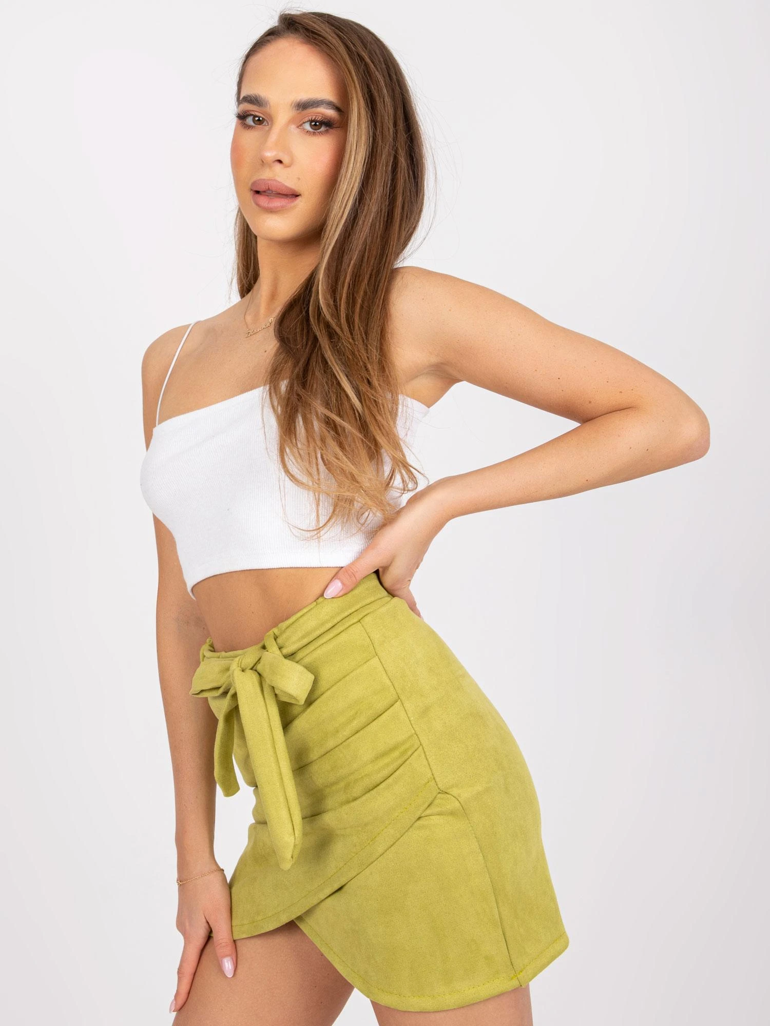 Italy Moda Spódnica-DHJ-SD-15680.28X-lime