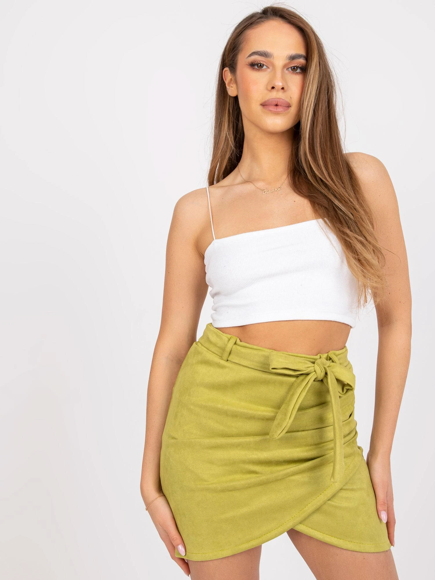 Italy Moda Spódnica-DHJ-SD-15680.28X-lime