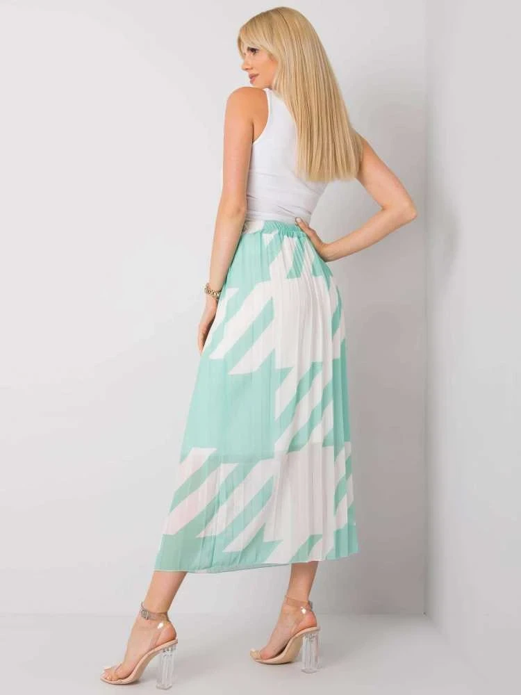 Italy Moda Spódnica-DHJ-SD-13325.73P-balta-žalia