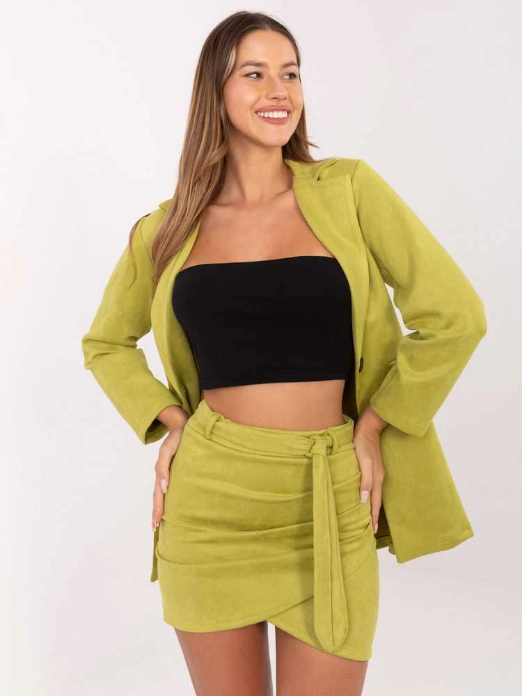 Italy Moda Spódnica-DHJ-SD-15680.28X-lime