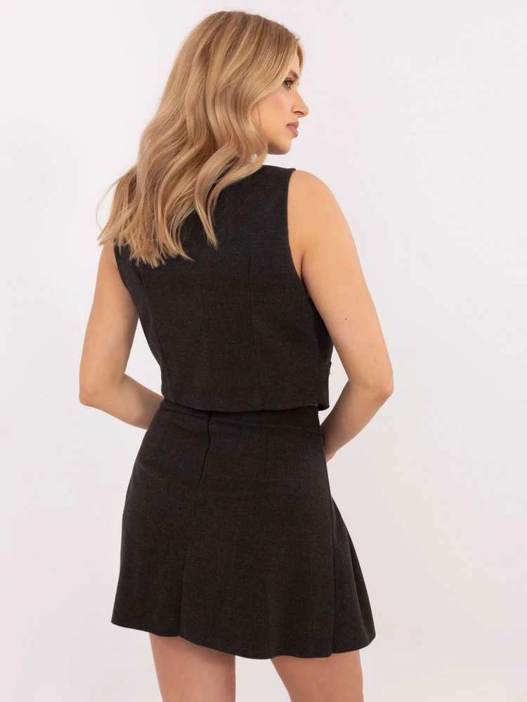 Italy Moda Spódnica-DHJ-SD-A8791.32-tamsiai pilka