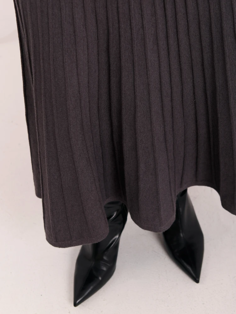 Italy Moda Spódnica-IR-SD-G9614.16-ciemny pilka