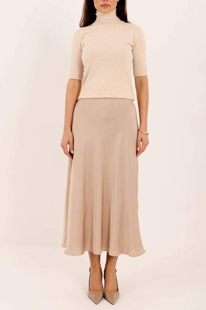 Italy Moda Spódnica-IR-SD-M113393.63-smėlio spalva