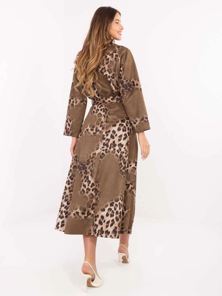 Italy Moda Spódnica-IT-SD-18951-4.06-khaki