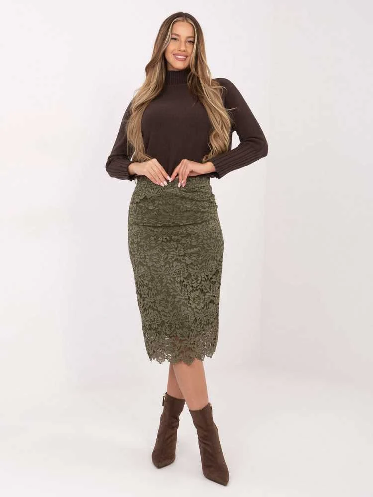 Italy Moda Spódnica-IT-SD-21852.15-khaki