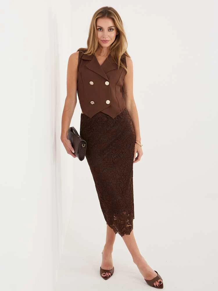 Italy Moda Spódnica-IT-SD-21852.15-ruda