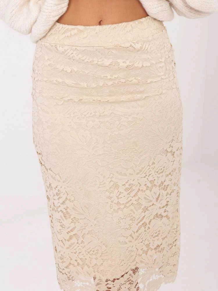 Italy Moda Spódnica-IT-SD-21852.15-smėlio spalva