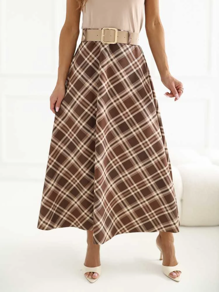 Italy Moda Spódnica-IT-SD-23296-2.06-ruda