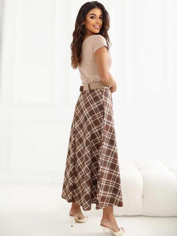 Italy Moda Spódnica-IT-SD-23296-2.06-ruda