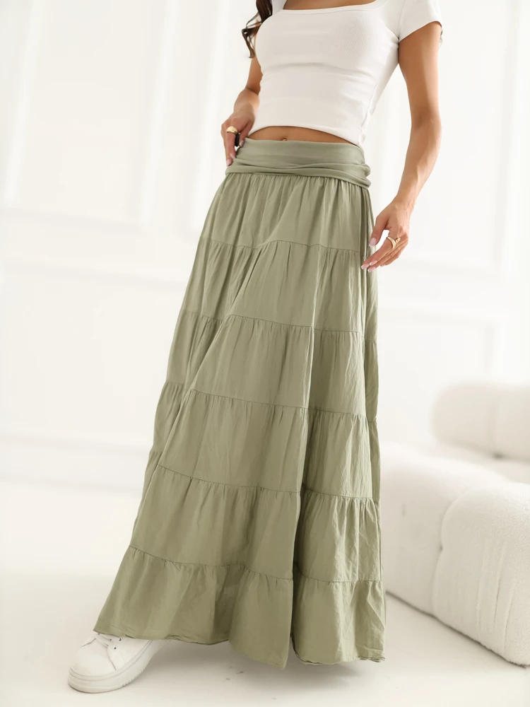 Italy Moda Spódnica-IT-SD-FL9357MSL.52-khaki