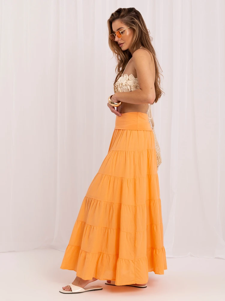 Italy Moda Spódnica-IT-SD-FL9357MSL.56-jasny oranžinė