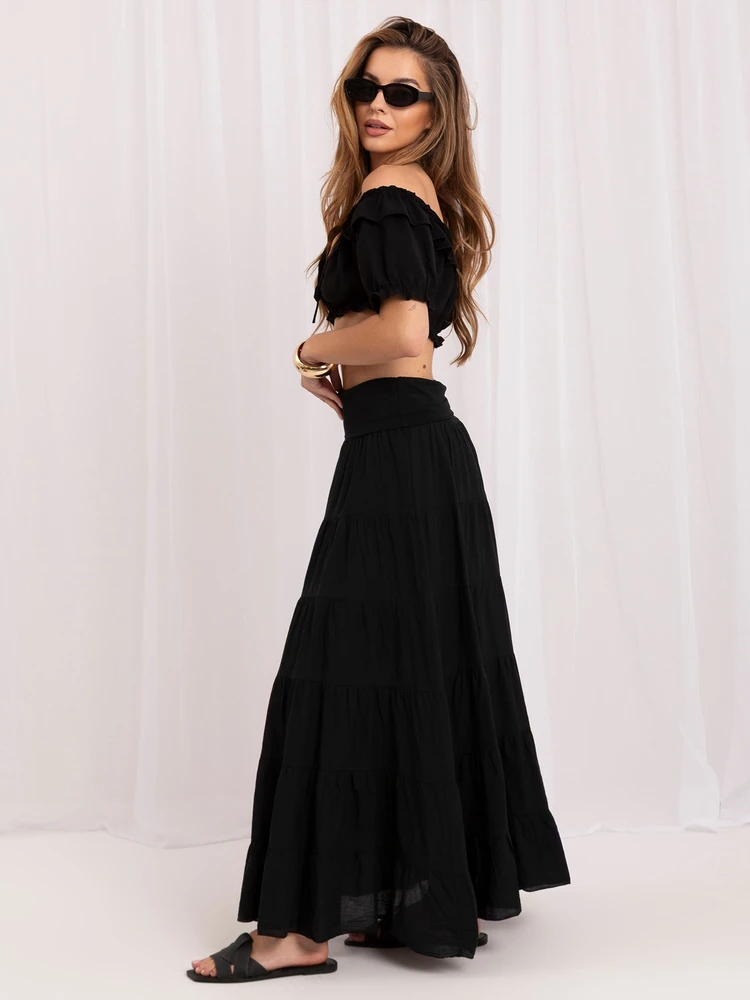Italy Moda Spódnica-IT-SD-FL9357MSL.56-juoda
