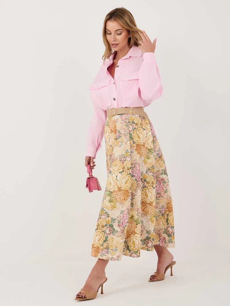 Italy Moda Spódnica-IT-SD-FL9850-2.17-geltona
