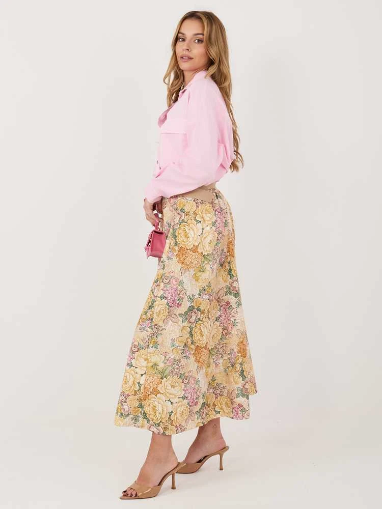 Italy Moda Spódnica-IT-SD-FL9850-2.17-geltona