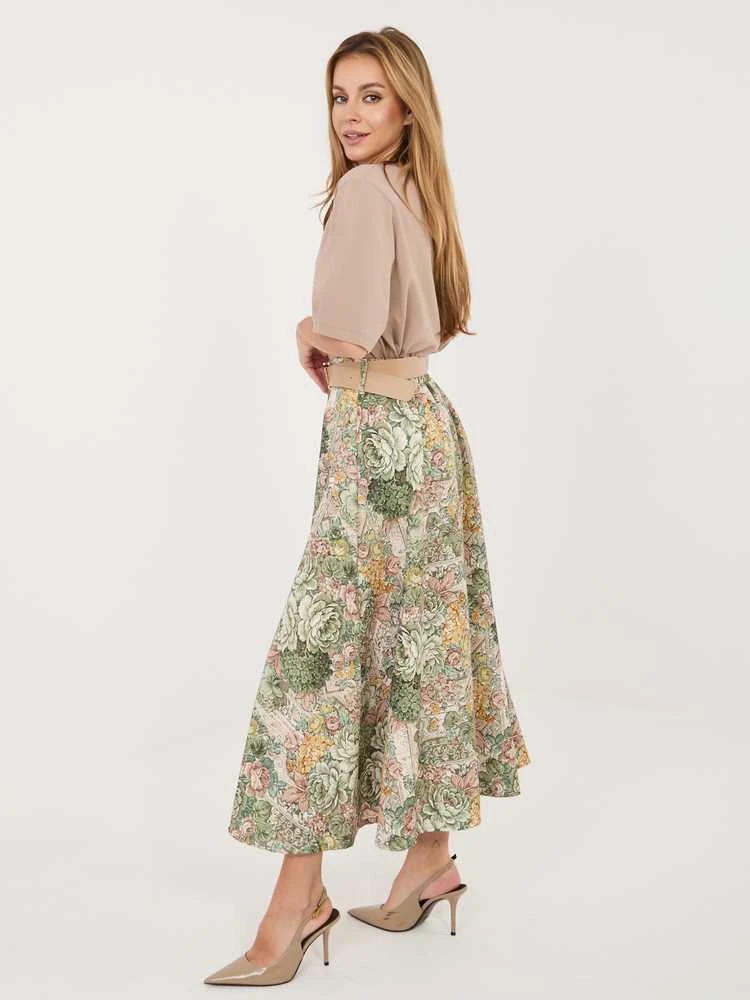Italy Moda Spódnica-IT-SD-FL9850-2.17-žalia