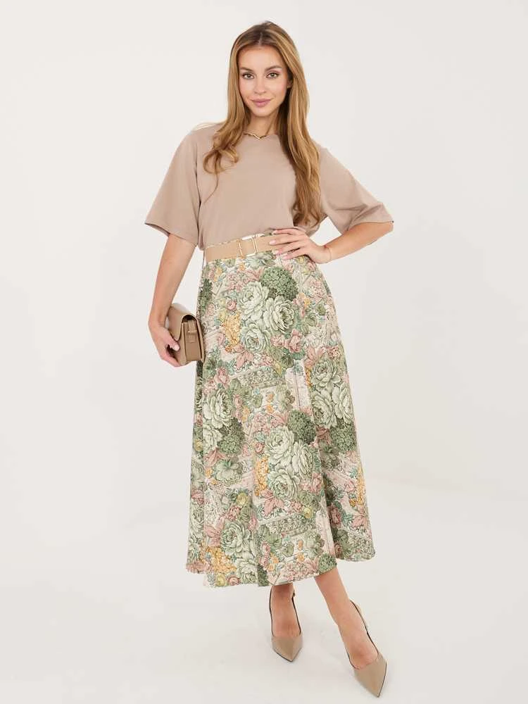 Italy Moda Spódnica-IT-SD-FL9850-2.17-žalia
