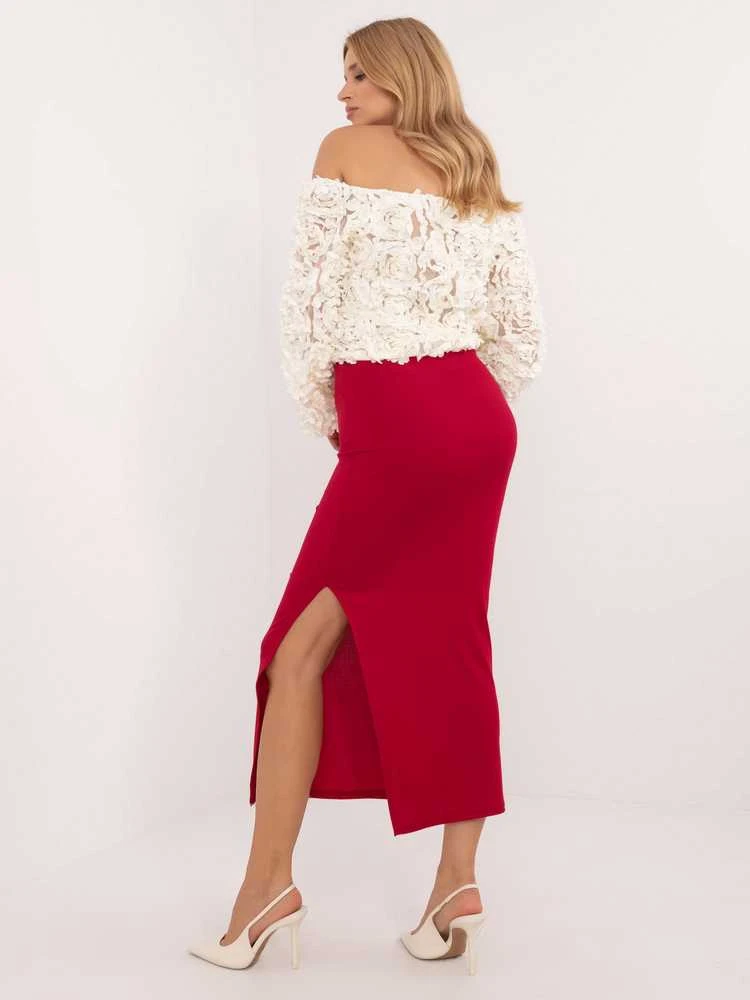 Italy Moda Spódnica-MI-SD-20730.69-red