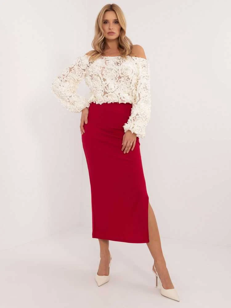 Italy Moda Spódnica-MI-SD-20730.69-red