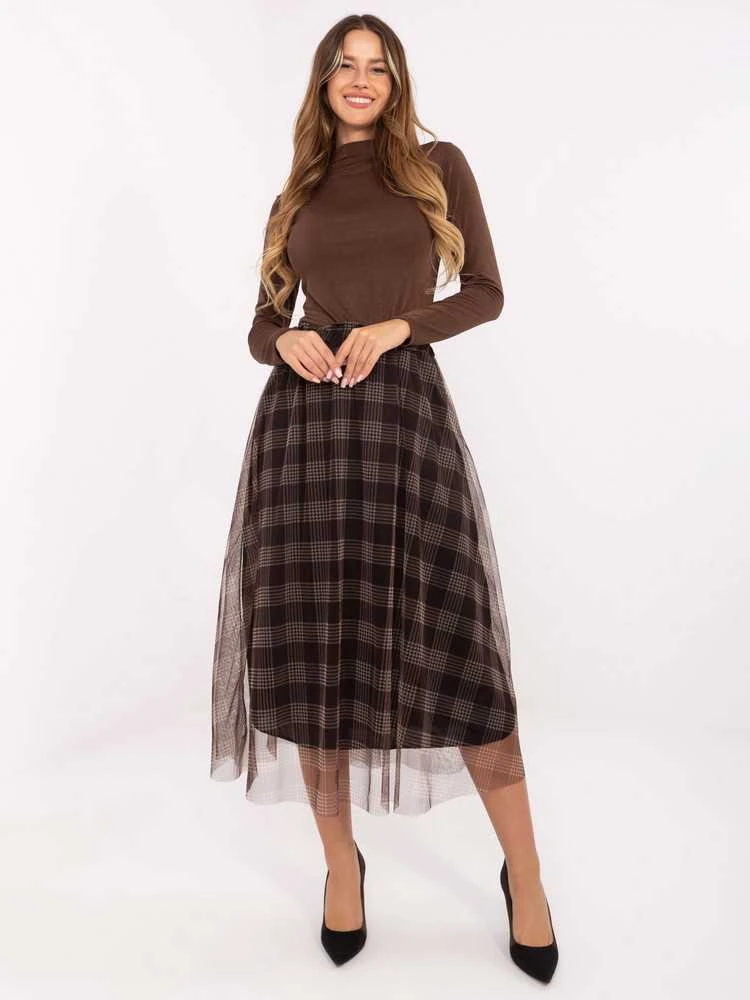 Italy Moda Spódnica-MI-SD-271329-2.02-ruda