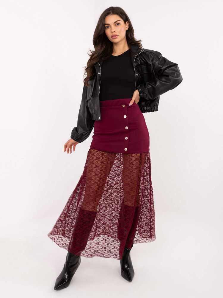Italy Moda Spódnica-MI-SD-3292.09P-bordinė