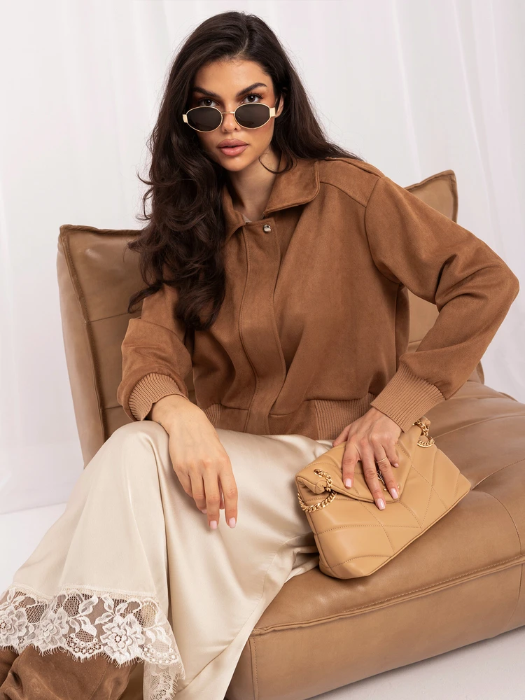 Italy Moda Spódnica-MI-SD-4213-2.65-jasny smėlio spalva