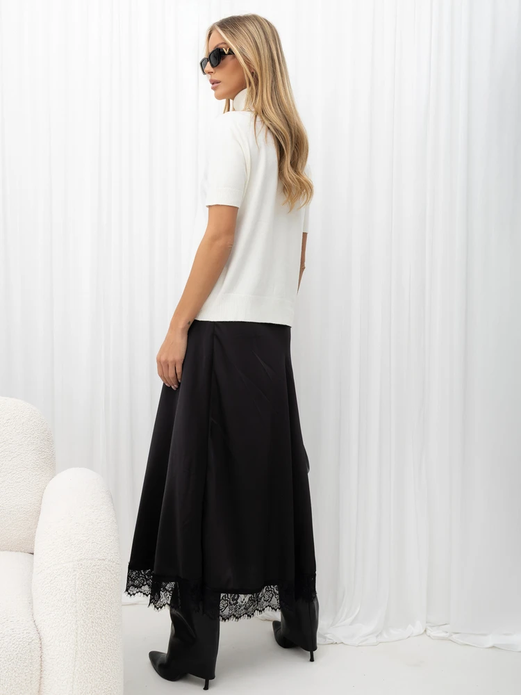 Italy Moda Spódnica-MI-SD-4213-2.65-juoda