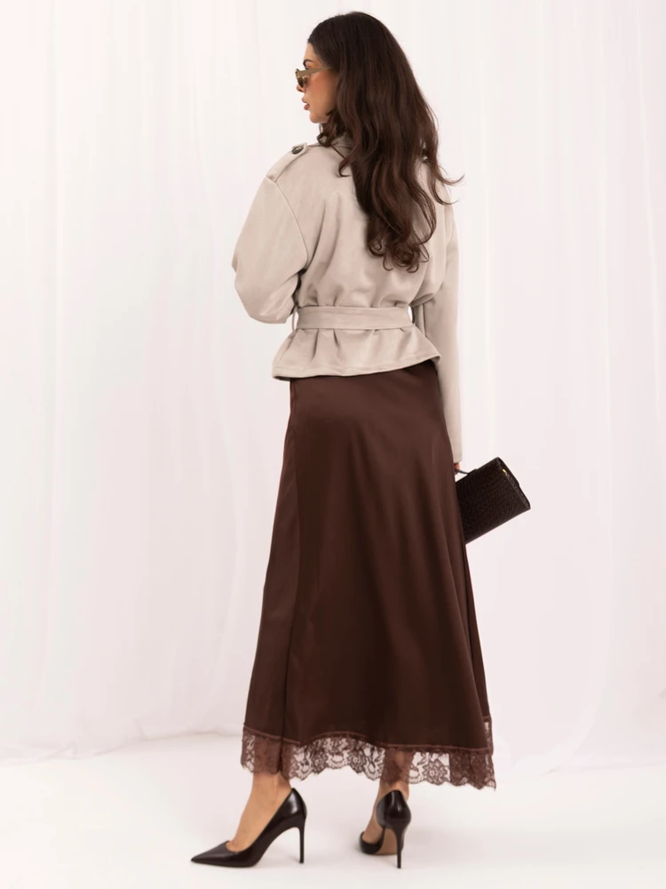 Italy Moda Spódnica-MI-SD-4213-2.65-ruda