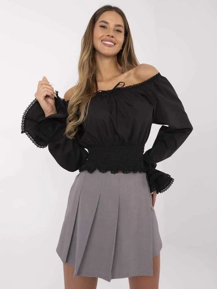 Italy Moda Spódnica-MI-SD-88662.92-pilka