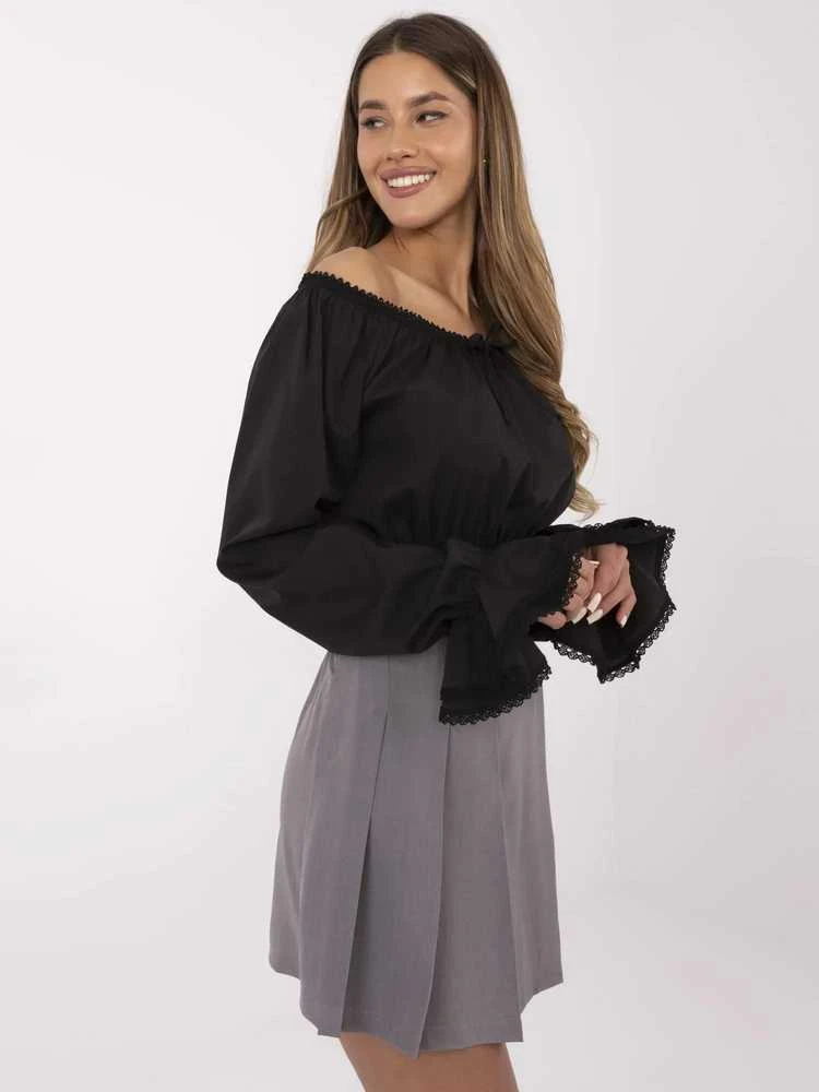 Italy Moda Spódnica-MI-SD-88662.92-pilka