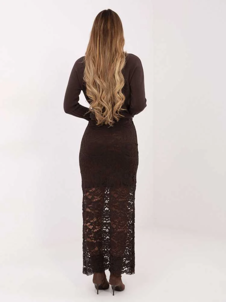 Italy Moda Spódnica-MI-SD-G9137.16P-ciemny ruda