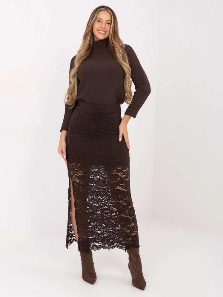 Italy Moda Spódnica-MI-SD-G9137.16P-ciemny ruda