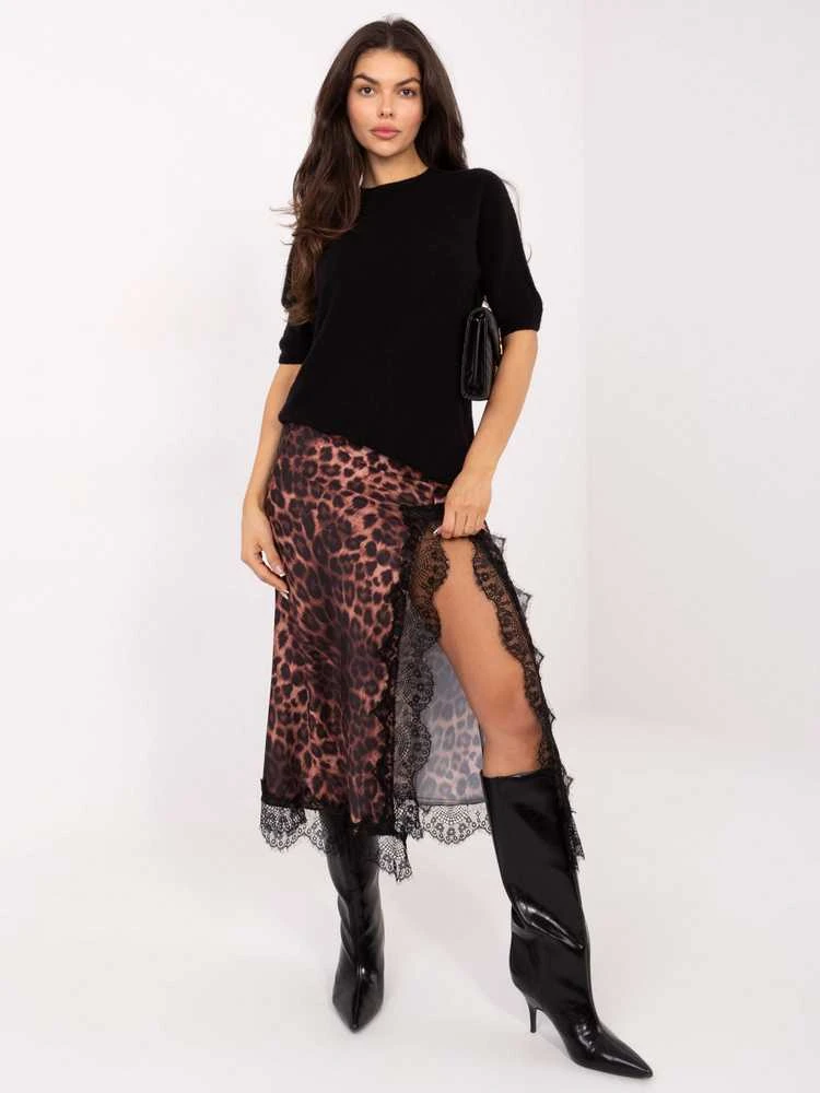 Italy Moda Spódnica-MI-SD-G9143.65-camelowy