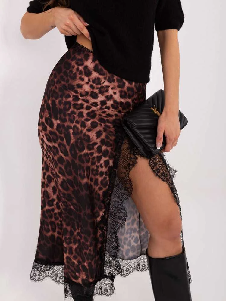 Italy Moda Spódnica-MI-SD-G9143.65-camelowy