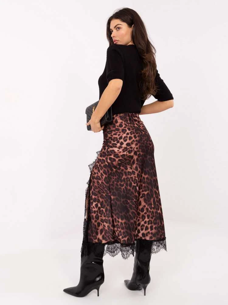 Italy Moda Spódnica-MI-SD-G9143.65-camelowy