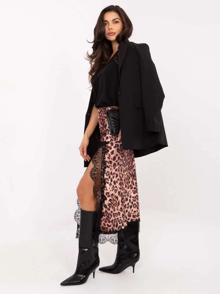 Italy Moda Spódnica-MI-SD-G9143.65-smėlio spalva