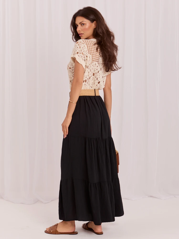 Italy Moda Spódnica-MO-SD-25013.27-juoda