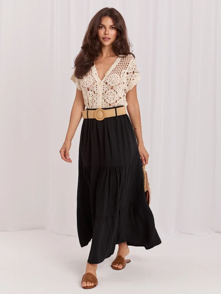 Italy Moda Spódnica-MO-SD-25013.27-juoda