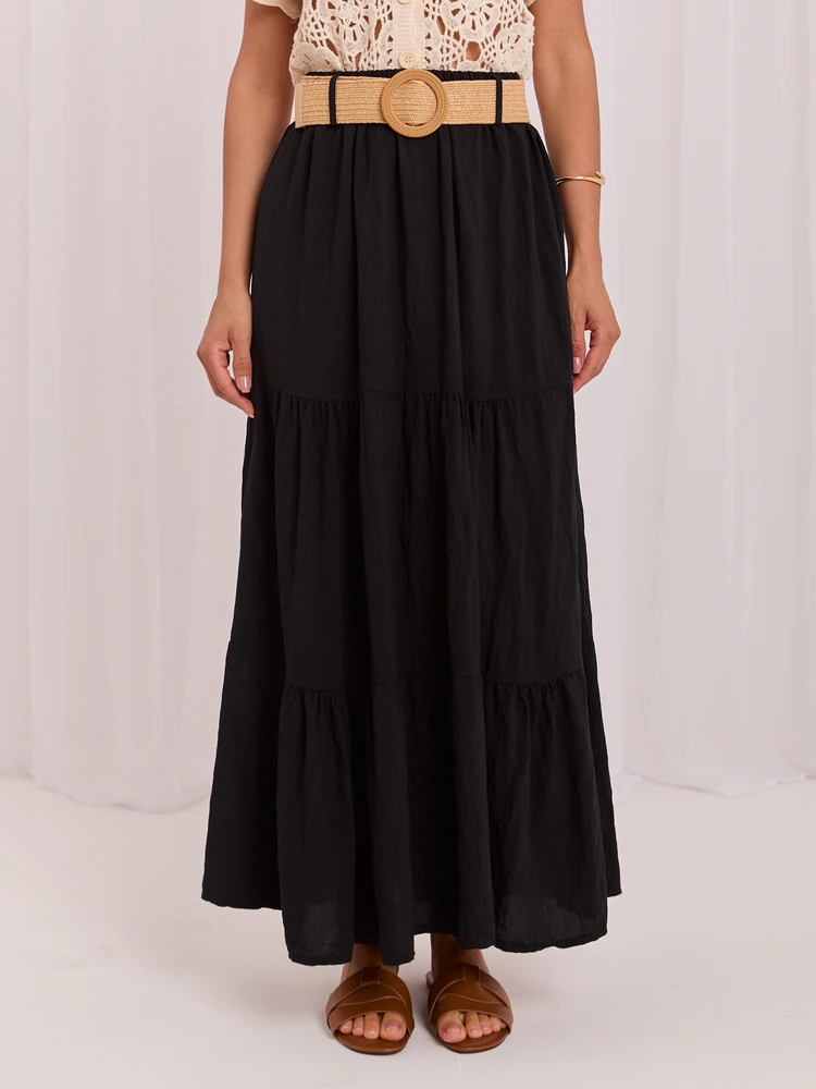 Italy Moda Spódnica-MO-SD-25013.27-juoda