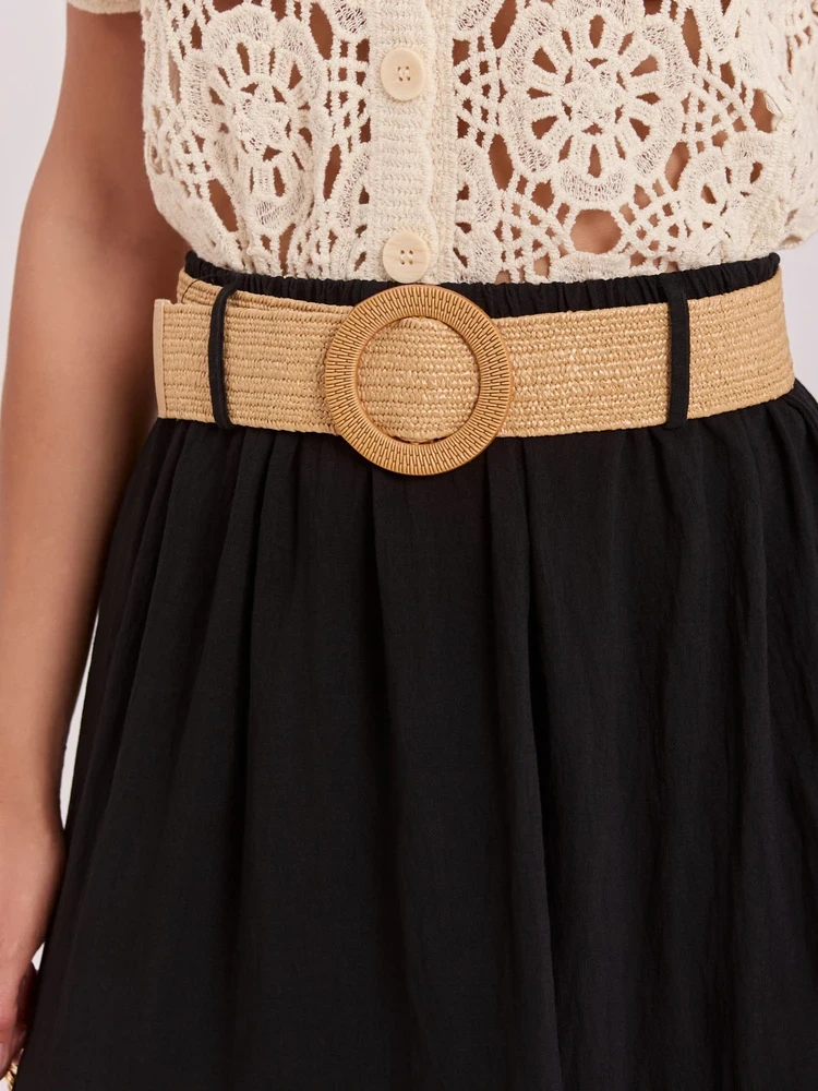 Italy Moda Spódnica-MO-SD-25013.27-juoda