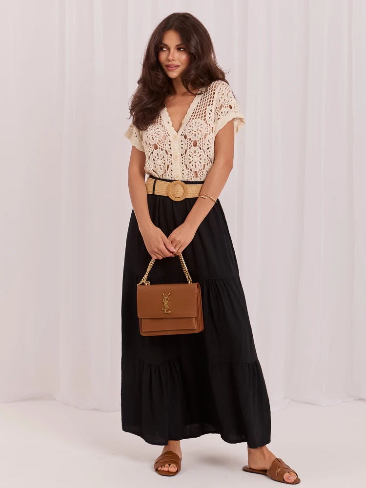 Italy Moda Spódnica-MO-SD-25013.27-juoda