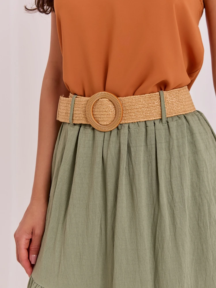 Italy Moda Spódnica-MO-SD-25013.27-khaki