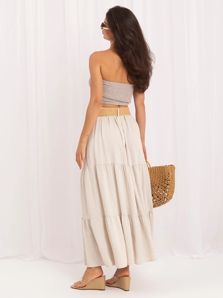 Italy Moda Spódnica-MO-SD-25013.48-jasny smėlio spalva