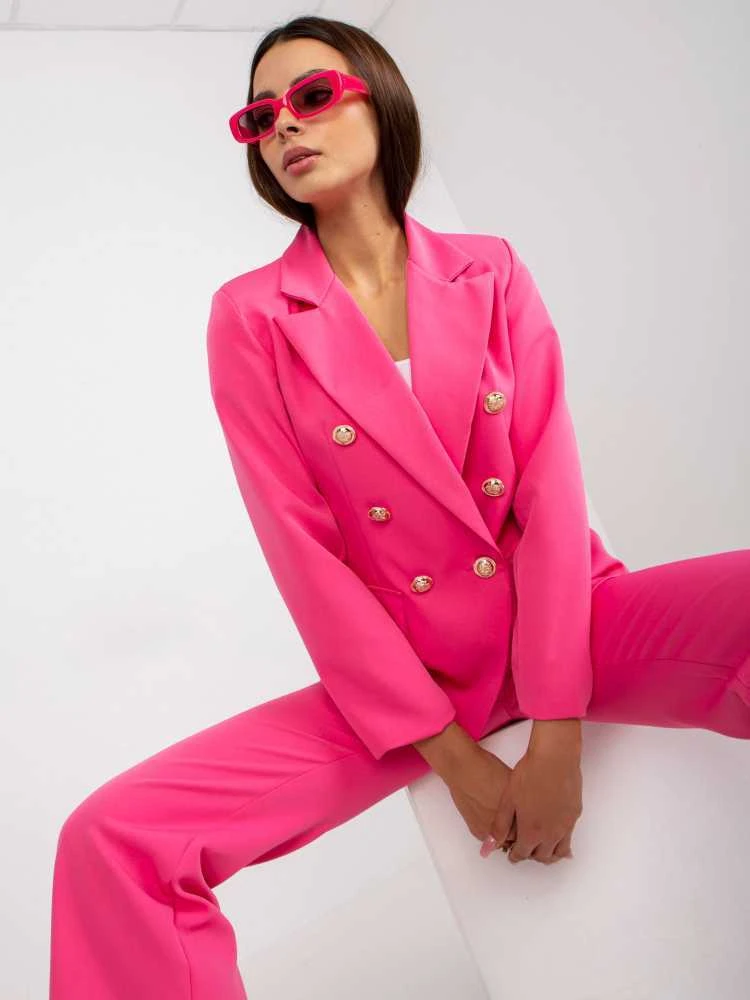 Italy Moda Švarkas moterims DHJ-MA-15555.00P-tamsiai rožinė